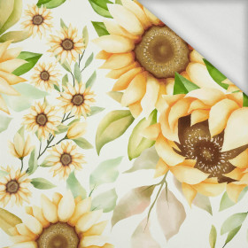 PASTEL SUNFLOWERS PAT. 3 - looped knit fabric