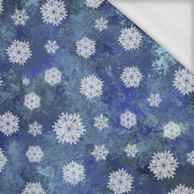 SNOWFLAKES PAT. 2 (WINTER IS COMING) - looped knit fabric