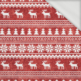 REINDEERS PAT. 2 / ACID WASH RED - looped knit fabric