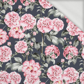 PINK PEONIES pat. 2 - looped knit fabric