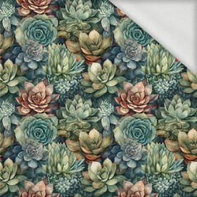 SUCCULENT PLANTS PAT. 8 - looped knit fabric