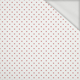 HEARTS pat. 2 / white (VALENTINE'S MIX) - looped knit fabric
