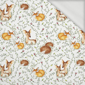 SLEEPING ANIMALS MIX (SLEEPING ANIMALS) / white - looped knit fabric
