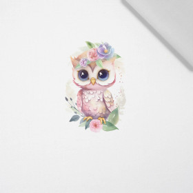 BABY OWL - panel (75cm x 80cm) Cotton woven fabric