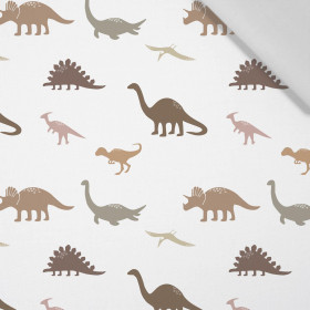 BROWN DINOSAURS PAT. 2 - Cotton woven fabric