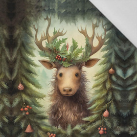 VINTAGE CHRISTMAS REINDEER PAT. 2 - panel (60cm x 50cm) Cotton woven fabric