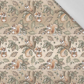 SQUIRRELS MIX (AUTUMN IN THE FOREST) - Cotton woven fabric