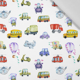 COLORFUL VEHICLES (COLORFUL TRANSPORT) - Cotton woven fabric