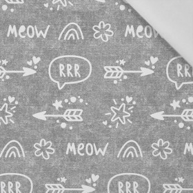 ARROWS / rrr (CATS WORLD ) / ACID WASH GREY  - Cotton woven fabric