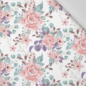 WILD ROSE FLOWERS PAT. 1 (BLOOMING MEADOW) - Cotton woven fabric