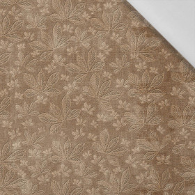 CHESTNUT LEAVES Ms.2 / brown (AUTUMN COLORS) - Cotton woven fabric