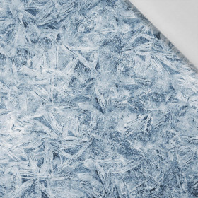 FROST pat. 2 / sea blue (PAINTED ON GLASS) - Cotton woven fabric