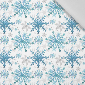 BLUE SNOWFLAKES pat. 2 - Cotton woven fabric