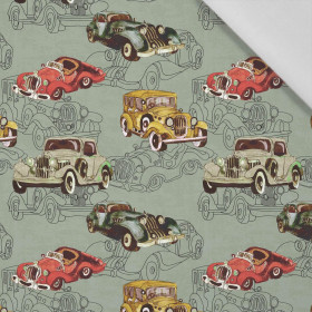 OLD CARS pat. 3 - Cotton woven fabric