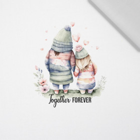 TOGETHER FOREVER - panel (60cm x 50cm) Cotton woven fabric