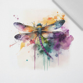 WATERCOLOR DRAGONFLY - panel (75cm x 80cm) Cotton woven fabric