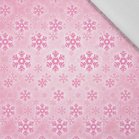PINK SNOWFLAKES (PENGUINS) - Cotton woven fabric