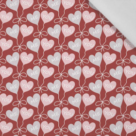 75CM HEARTS (BALLOONS) / red (VALENTINE'S HEARTS) - Cotton woven fabric