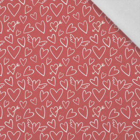 WINGED HEARTS / red (VALENTINE'S MIX) - Cotton woven fabric