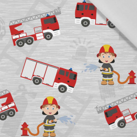 FIRE BRIGADE / ladder  - Cotton woven fabric