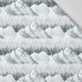 SNOWY PEAKS (WINTER IN THE MOUNTAINS) / small - Cotton woven fabric