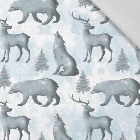 WINTER ANIMALS (WINTER IN THE MOUNTAINS) - Cotton woven fabric