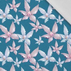 GLITTER FLOWERS (DRAGONFLIES AND DANDELIONS) - Cotton woven fabric