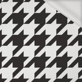 100CM BLACK HOUNDSTOOTH (big) / WHITE - single jersey with elastane 