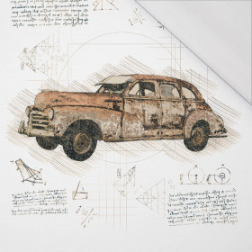 RETRO CAR PAT. 1 - panel (75cm x 80cm) SINGLE JERSEY PANEL
