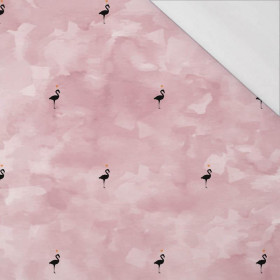 FLAMINGOS (minimal) / CAMOUFLAGE pat. 2 (rose quartz) - single jersey with elastane 