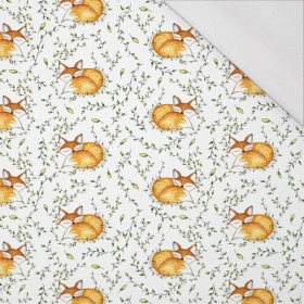 SLEEPING FOXES (SLEEPING ANIMALS) / white - single jersey with elastane 