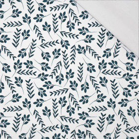 SMALL LEAVES pat. 2 / white - single jersey with elastane 