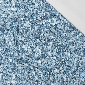 SEA BLUE GLITTER (DRAGONFLIES AND DANDELIONS) - single jersey with elastane 