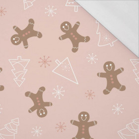 GINGERBREAD MAN (CHRISTMAS GINGERBREAD) / dusky pink - single jersey with elastane 