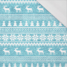 REINDEERS PAT. 2 / ACID WASH SEA BLUE - single jersey with elastane 