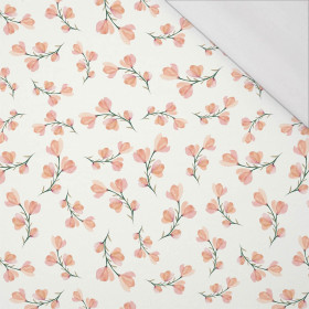PINK FLOWERS PAT. 4 / white - single jersey with elastane 