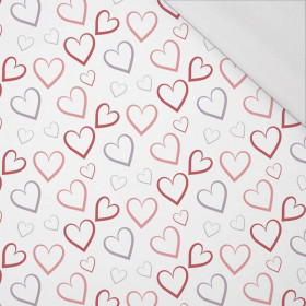 HEARTS (CONTOUR) / white (VALENTINE'S HEARTS) - single jersey with elastane 