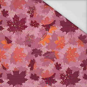 PINK LEAVES (GLITTER AUTUMN) - Waterproof woven fabric