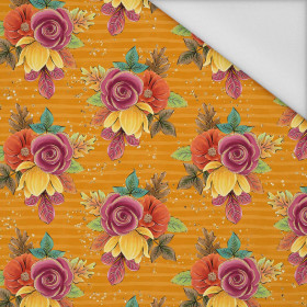AUTUMN BOUQUET / orange (GLITTER AUTUMN) - Waterproof woven fabric