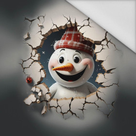 HAPPY SNOWMAN - panel (60cm x 50cm) Waterproof woven fabric