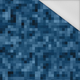 PIXELS pat. 2 / cyanic - Waterproof woven fabric