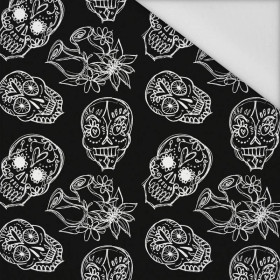 SKULLS CONTOUR / roses (DIA DE LOS MUERTOS) - Waterproof woven fabric