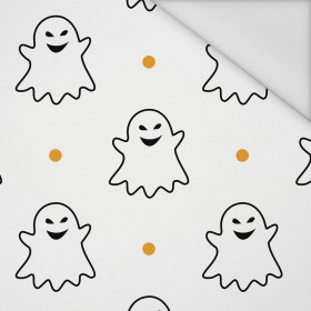 HALLOWEEN CONTOUR GHOSTS / white - Waterproof woven fabric