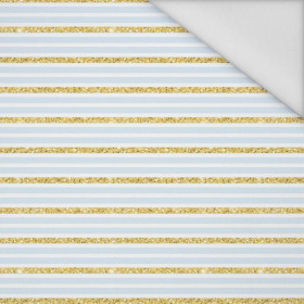 LIGHT BLUE STRIPES / GLITTER (PUMPKIN GARDEN) - Waterproof woven fabric