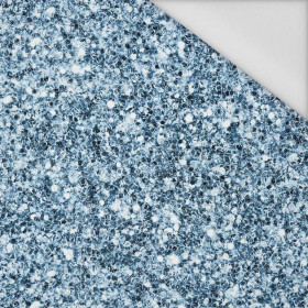 SEA BLUE GLITTER (DRAGONFLIES AND DANDELIONS) - Waterproof woven fabric