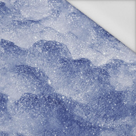 SNOW / blue (PAINTED ON GLASS) - Waterproof woven fabric