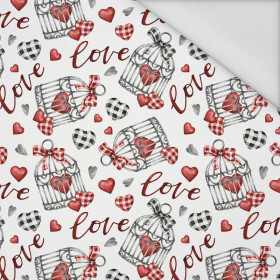 VALENTINE'S MIX PAT. 3 (CHECK AND ROSES) - Waterproof woven fabric