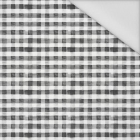 MINI VICHY GRID / graphite (CHECK AND ROSES) - Waterproof woven fabric