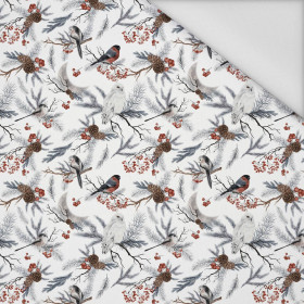 WINTER BIRDS pat. 1 (WINTER IN PARK) - Waterproof woven fabric