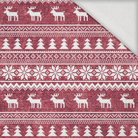 REINDEERS PAT. 2 / ACID WASH MAROON  - Viscose jersey